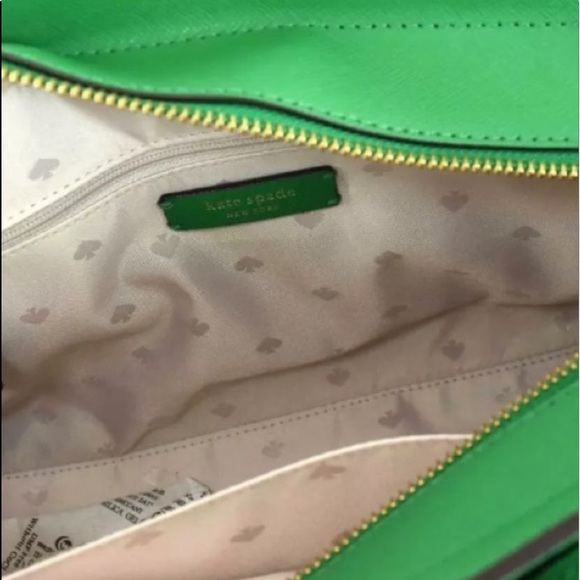 Kate spade medium satchel Cameron green bean new - Picture 5 of 6